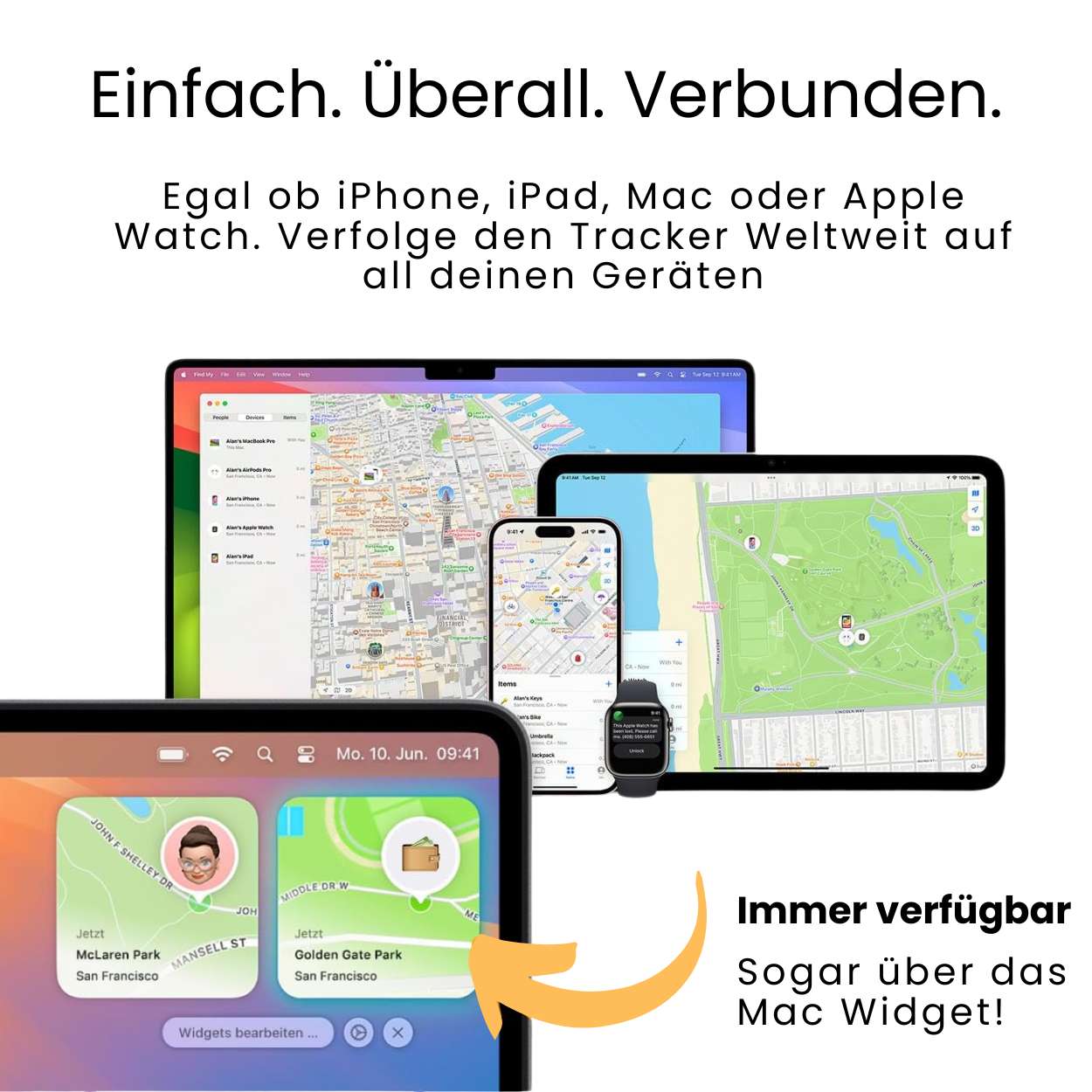 Find my tracker supports many apple devices