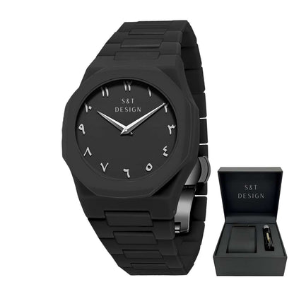 Quarzuhr Herrenuhr Armbanduhr Elegant Herren Uhr (inkl. Armbandkürzer, Ultra leicht (54g), Ultraleicht, Arabische Zahlen, Matt, Rostfrei, Polycarbonat Männer Uhr