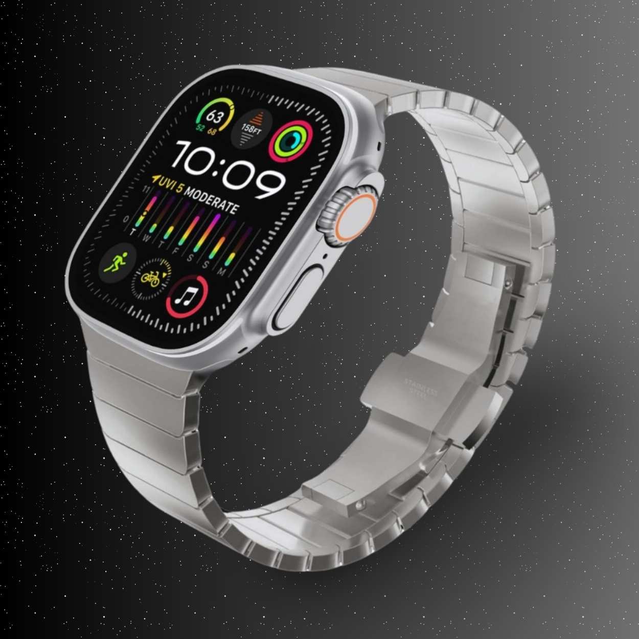 S&T Design Armband für Apple watch Titan von der Seite