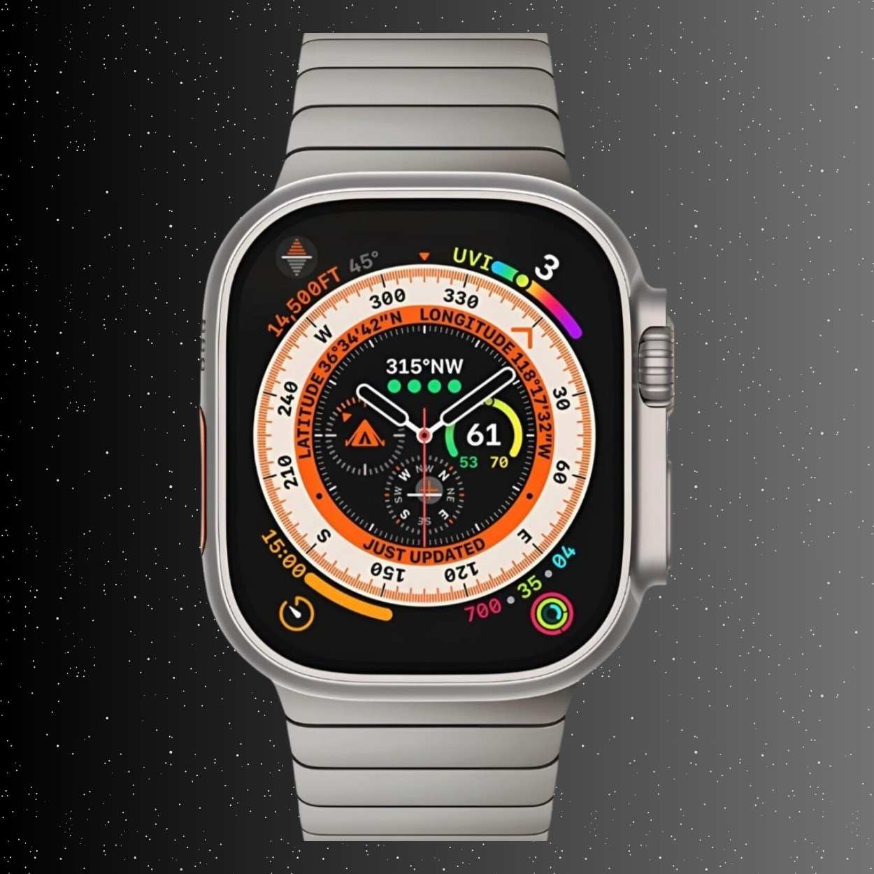 S&T Design Armband für Apple watch Titan von vorne