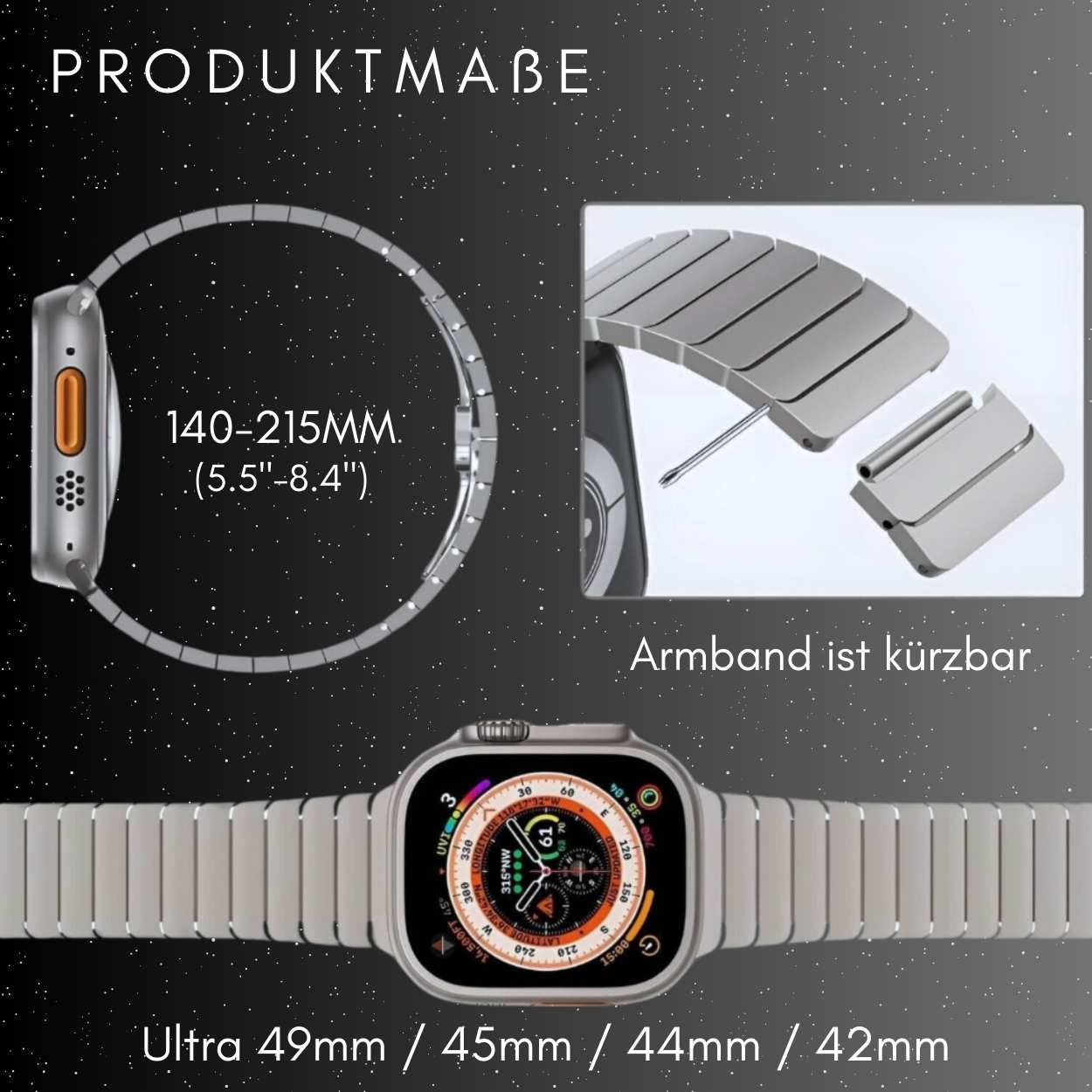 Produktmaße vom Armband