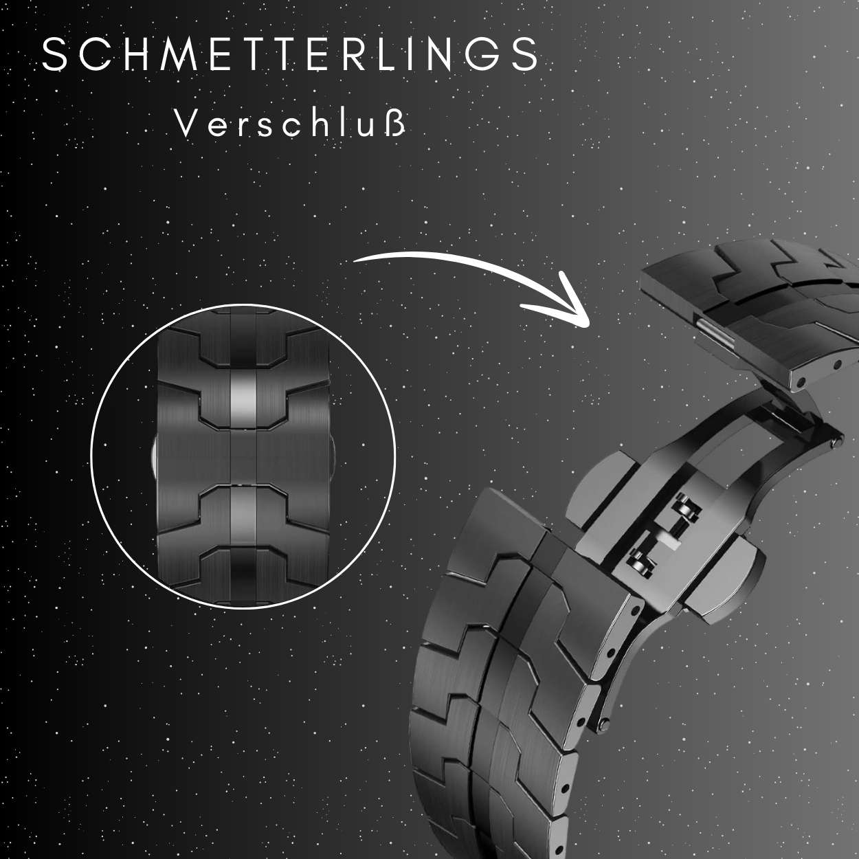 Schmetterlingsverschluss im detail
